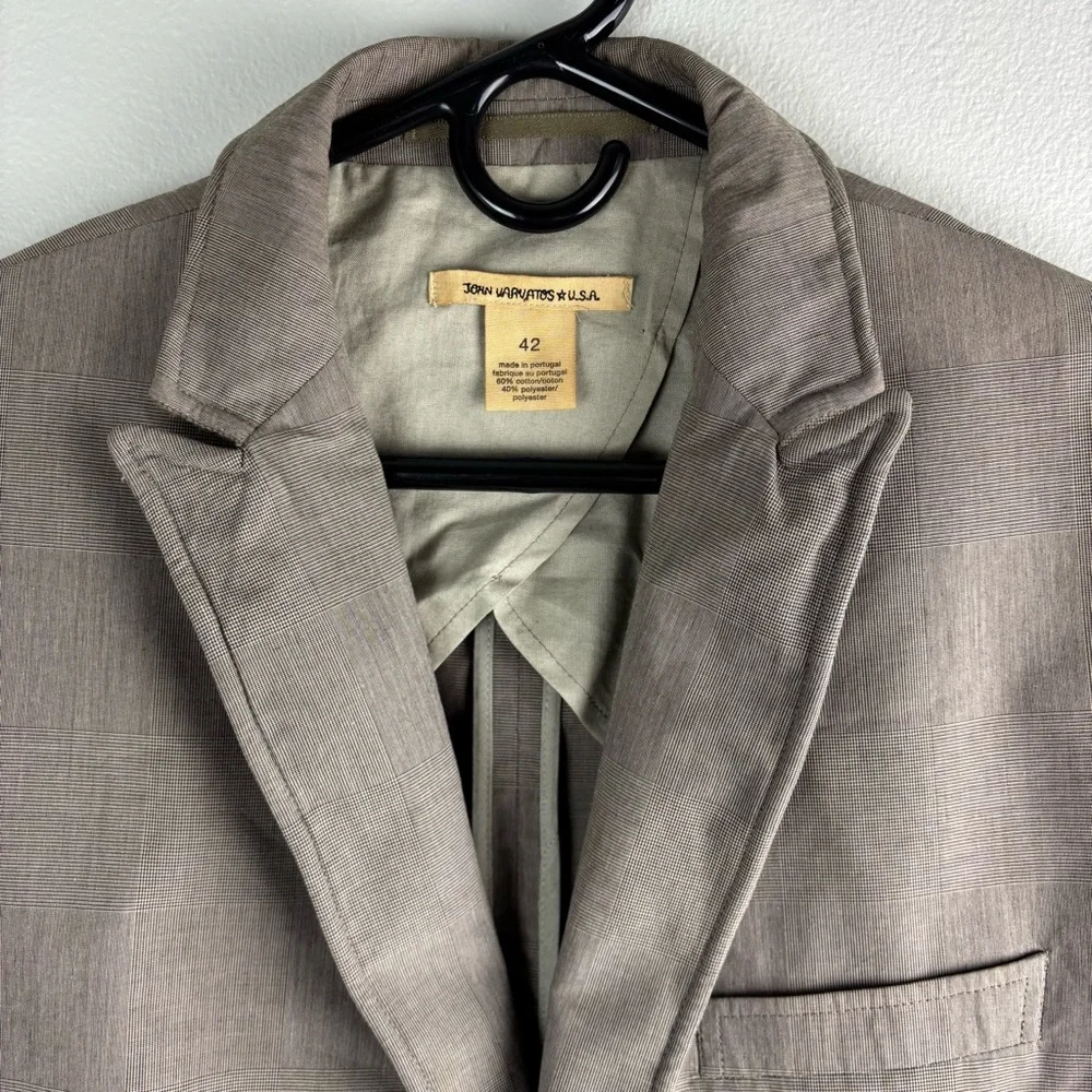 John Varvatos USA Blazer Men’s Size 42 Jacket Wire Inserts Casual Sport Coat